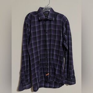 Jack Lipson Sport Plaid Men's Button Down Shirt. Size M. Pristine Condition.